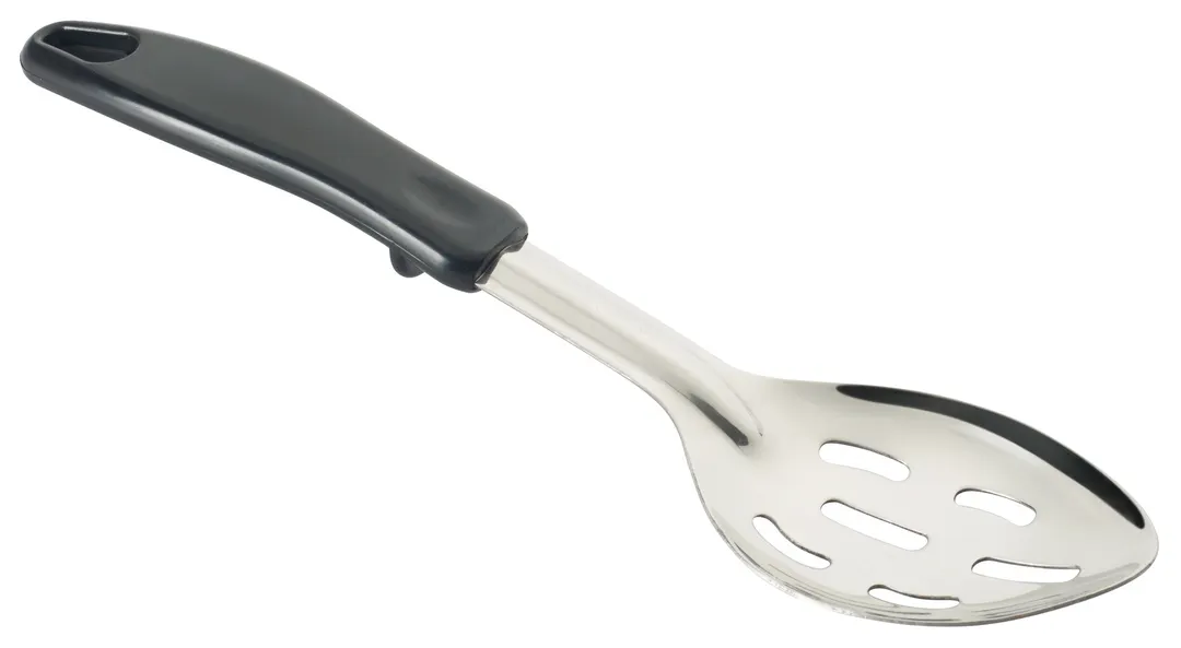 Winco BHSP-11 11" Slotted Basting Spoon With Stop Hook Polypropylene Handle