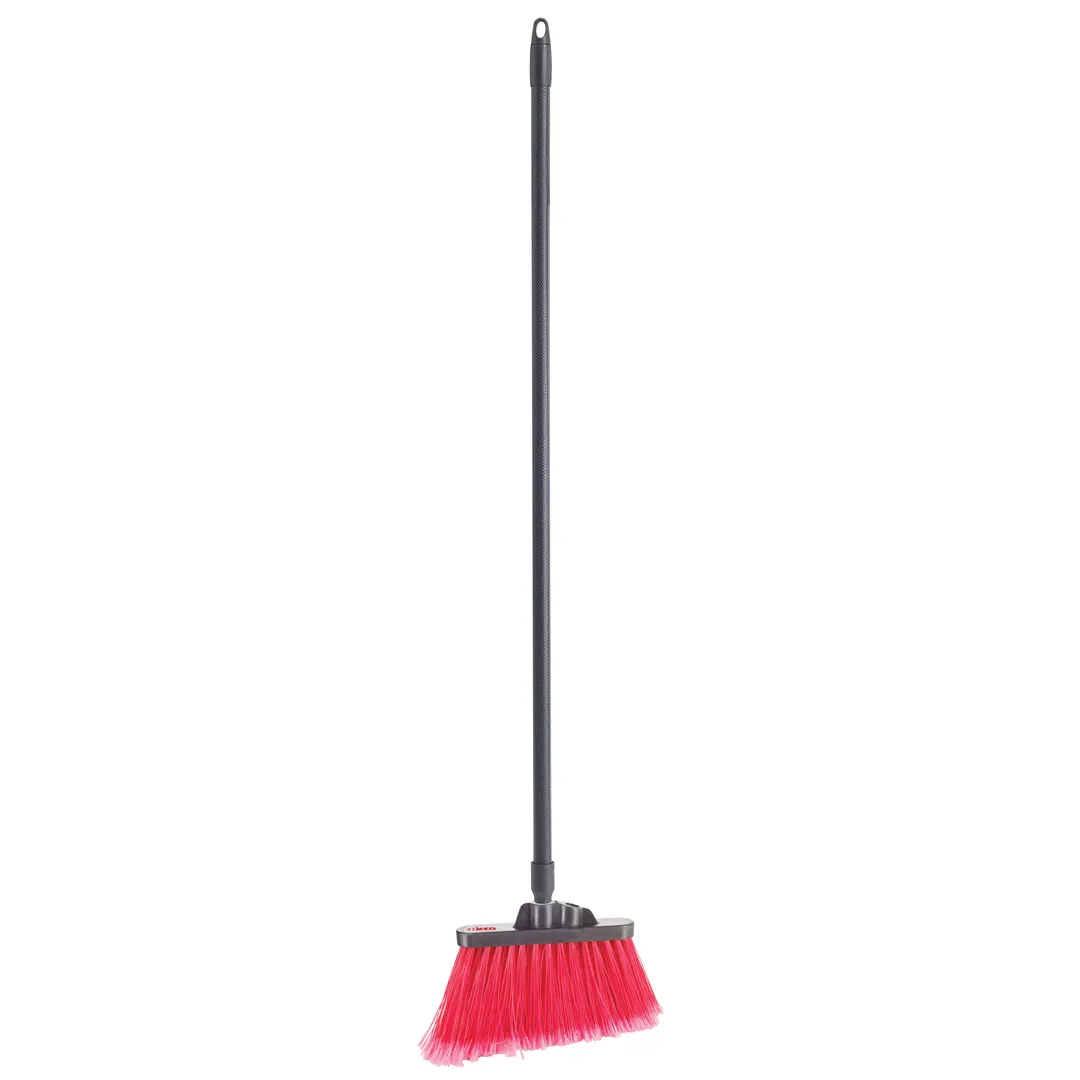 Winco BRAF-9R-H Angle Broom, 48”L Fiberglass Handle, Medium Duty, Flagged