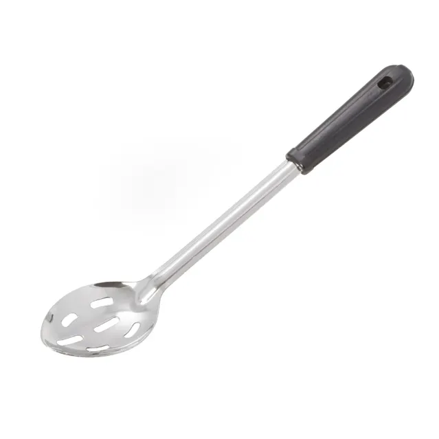 Winco BSSB-15 15" Slotted Basting Spoon with Black Rounded Bakelite Handle