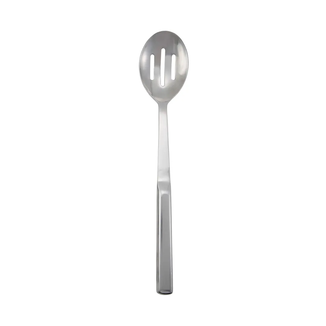 Winco BW-SL2 11 3/4" Stainless Steel Slotted Serving Spoon with Hollow Handle