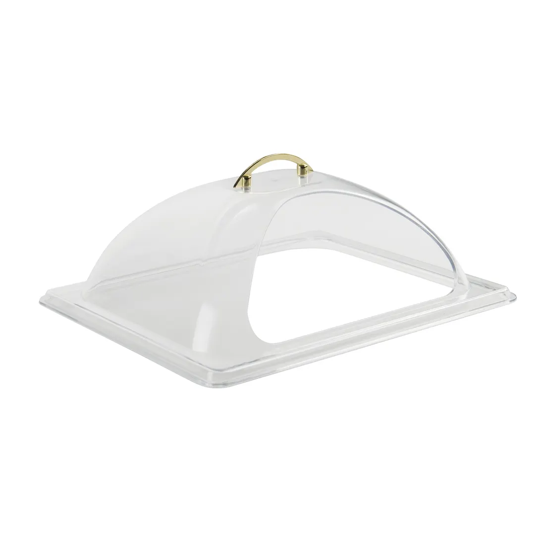 Winco C-DPF2 Half-Size Polycarbonate Side Cut Out Display Dome Cover