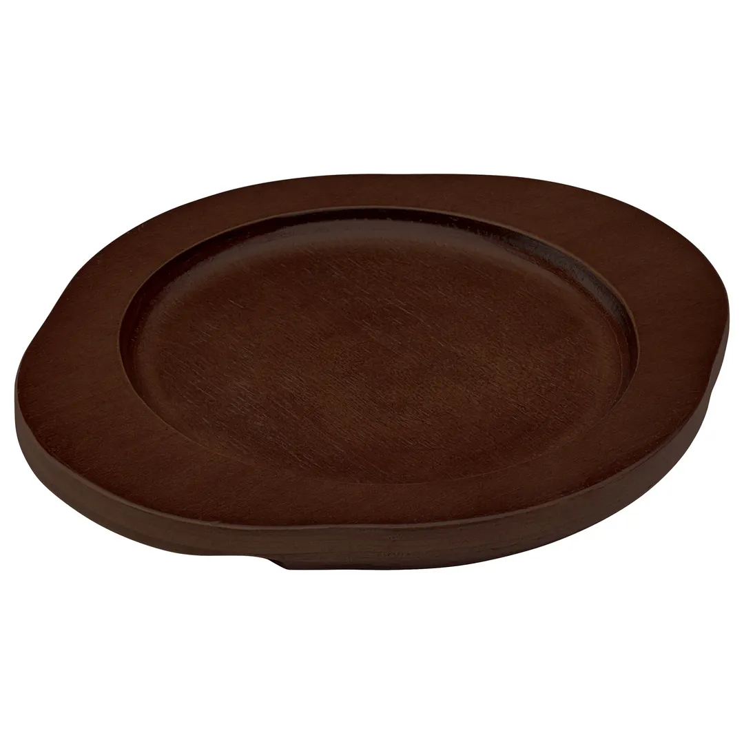 Winco CASM-6RUL Round 8 1/4" Wood Underliner with Dual Contoured Handles For CASM-6R 