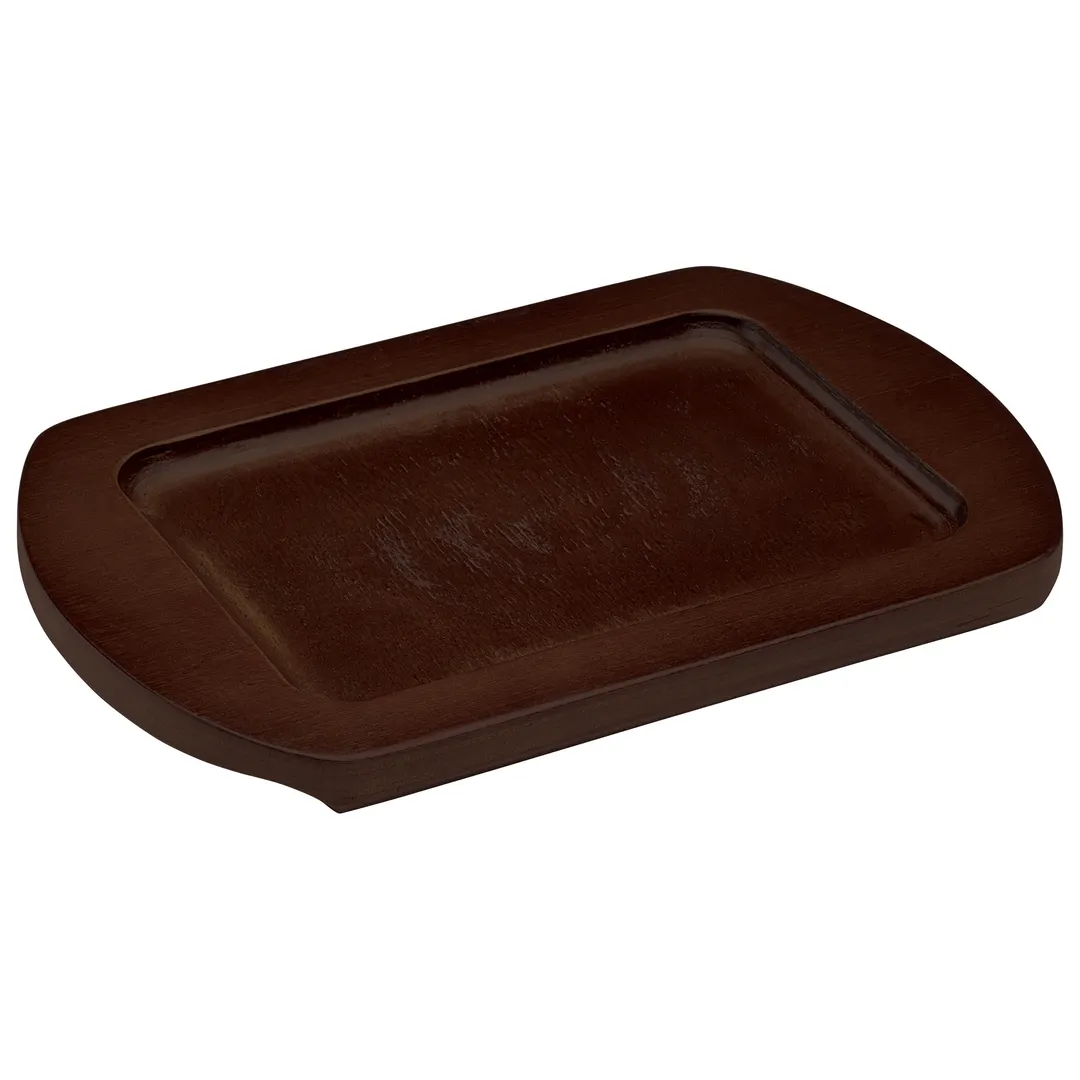 Winco CASM-7TUL 6 3/4" x 9 3/4" Wood Underliner with Dual Contoured Handles for CASM-7RT