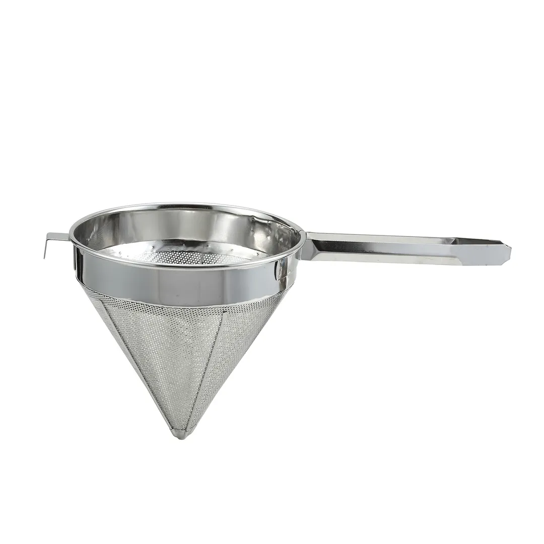 Winco CCS-10F 10" Fine China Cap Strainer, Fine, Welded Handle, 18/8 Stainless Steel
