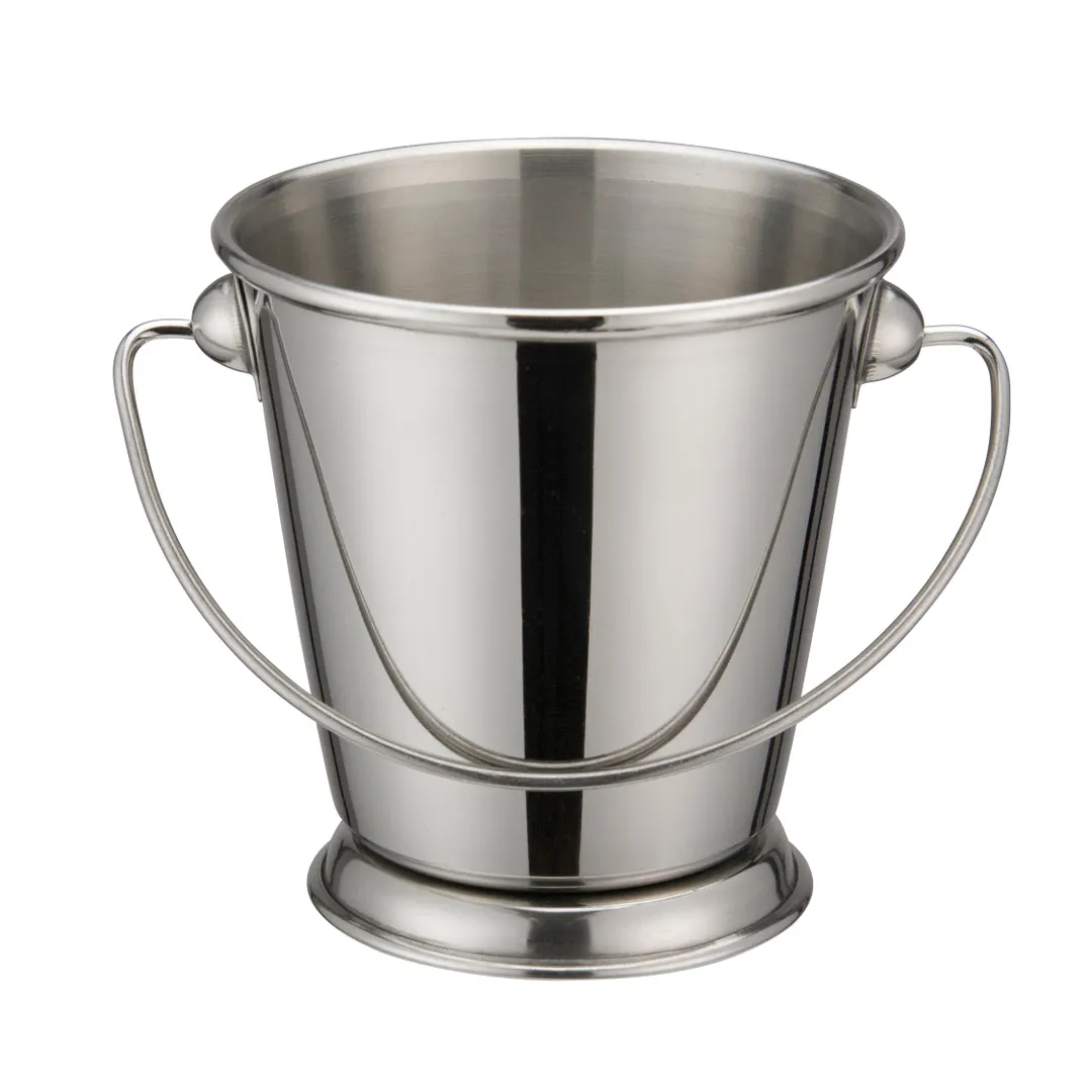 Winco DDSA-105S 3 1/2" x 3 5/8" Stainless Steel Mini Pail with Handle