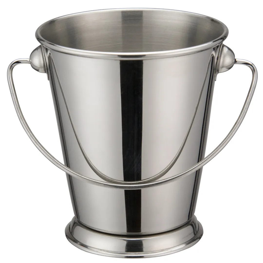 Winco DDSA-106S 3 3/4" x 3 3/4" Stainless Steel Mini Pail with Handle