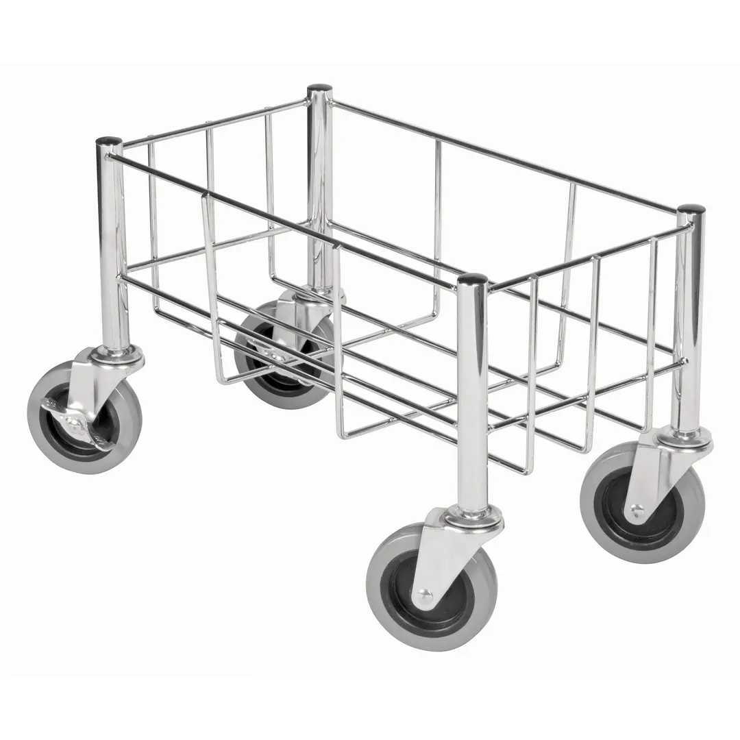 Winco DWR-1708 Trash Can Cart, 18-1/2"L X 9-1/2"W X 7"H, Rectangular, 400 lbs. Capacity