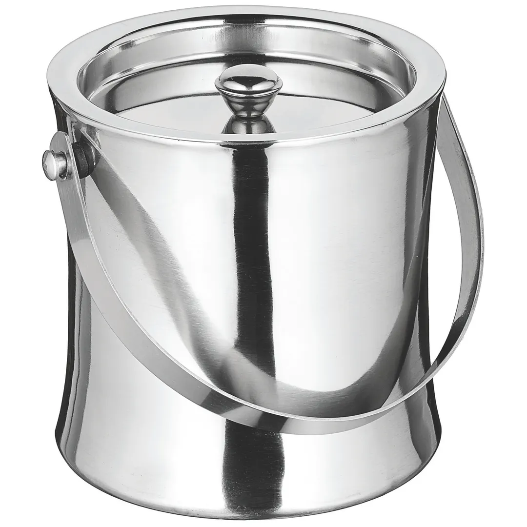 Winco ICB-60 Stainless Steel Double Wall 60 oz. Ice Bucket w/ Cover