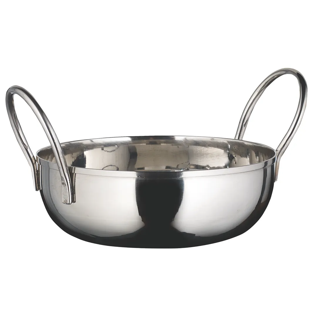 Winco KDB-5 20 Oz. Mirror Finish Stainless Steel Kady Bowl with Welded Handles