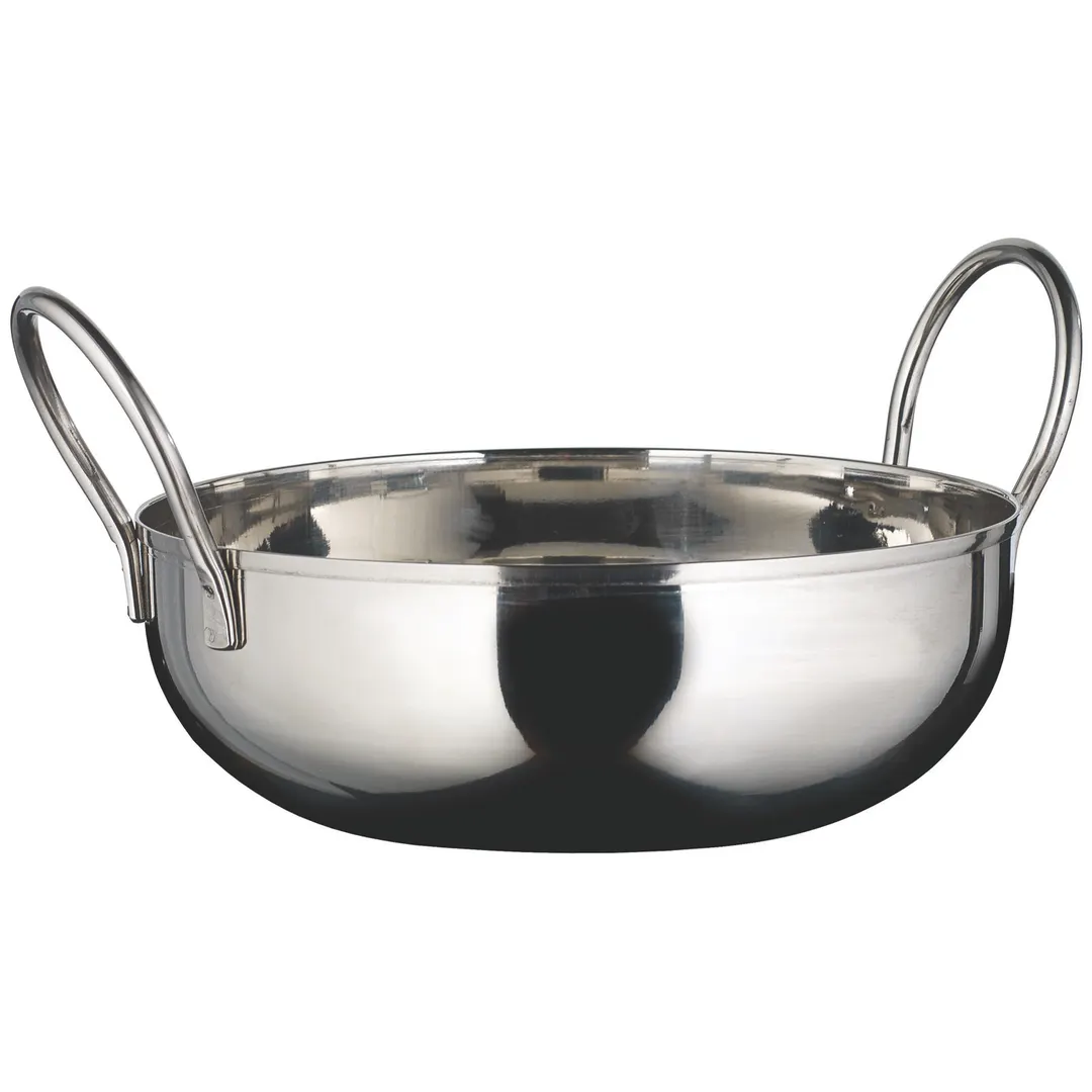 Winco KDB-6 28 Oz. Mirror Finish Stainless Steel Kady Bowl with Welded Handles