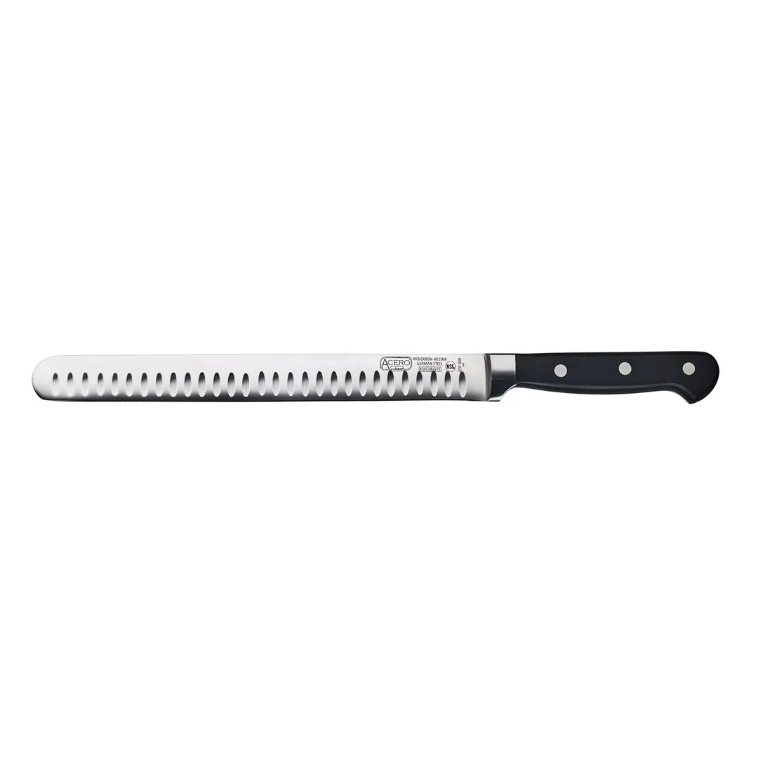 Winco KFP-102 10" Fish/Roast Slicer w/ High Carbon German Steel, 1 Piece Full Tang
