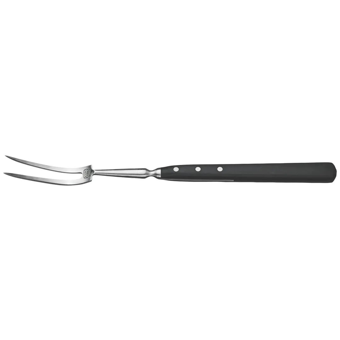 Winco KFP-180 Acero 18" German Steel Carving Fork with POM Black Handle