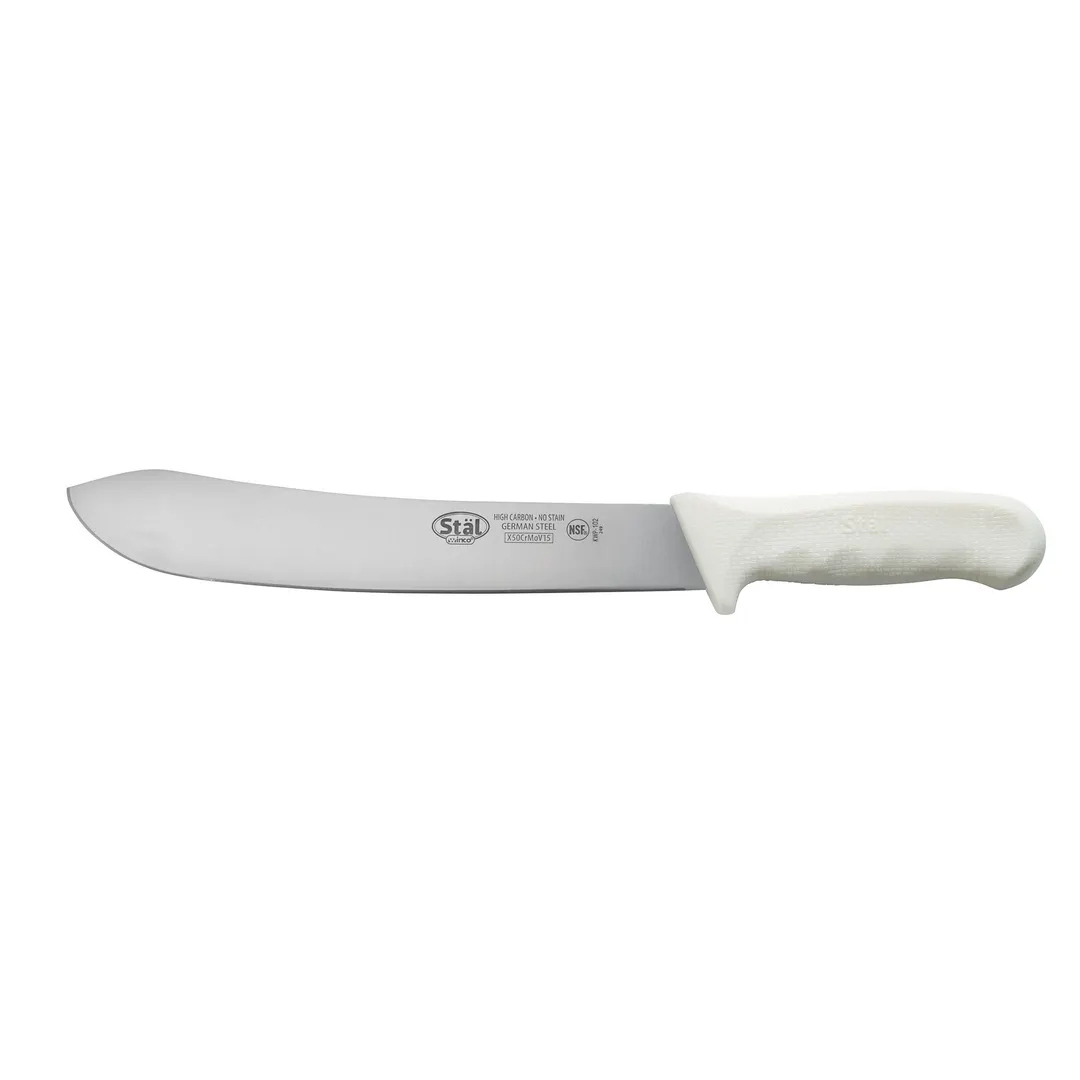 Winco KWP-102 10" Blade High Carbon German Steel Butcher Knife