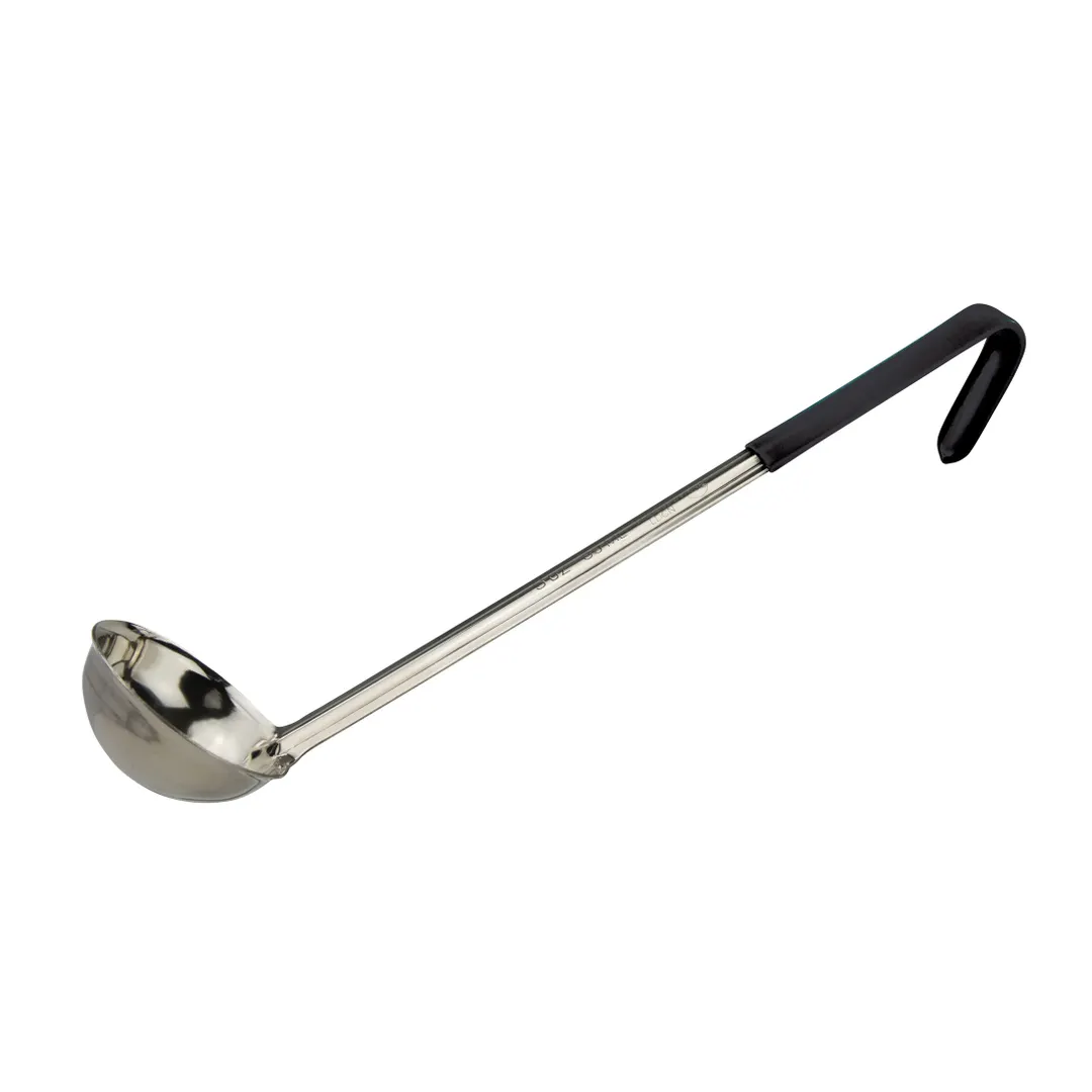 Winco LDCN-3K Stainless Steel 1 Piece 3 oz. Serving Ladle w/ Black Handle