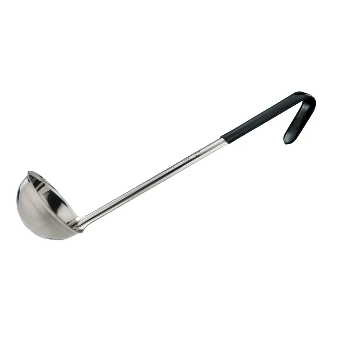 Winco LDCN-4K Stainless Steel 1 Piece 4 oz. Serving Ladle w/ Black Handle