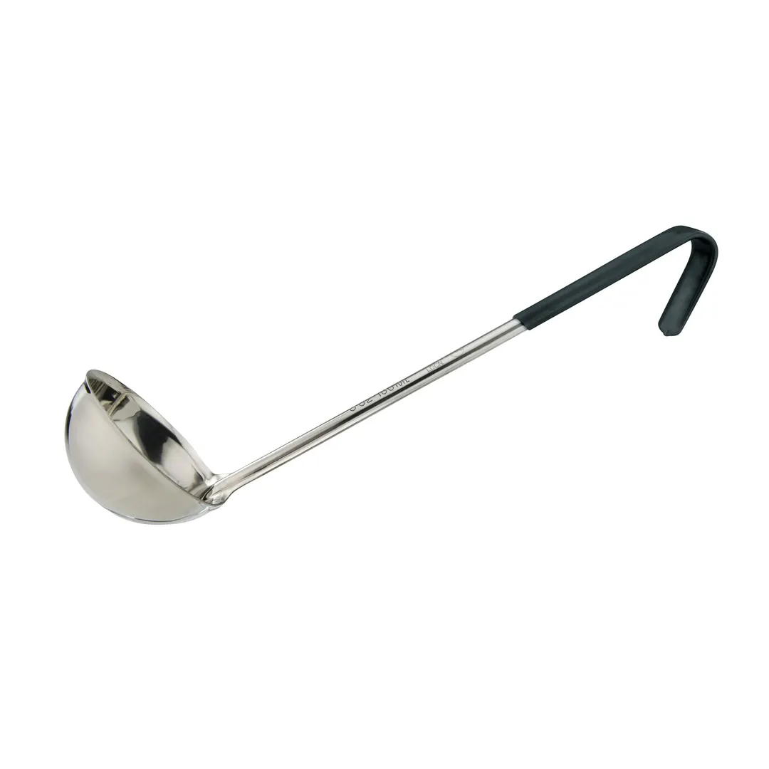 Winco LDCN-6K Stainless Steel 1 Piece 6 oz. Serving Ladle w/ Black Handle