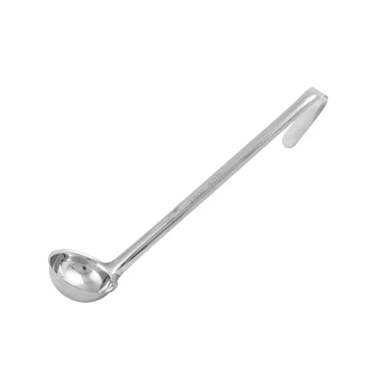 Winco LDI-1.5 One-Piece Stainless Steel 1 1/2 oz Serving Ladle w/ 10 3/8" Long Handle