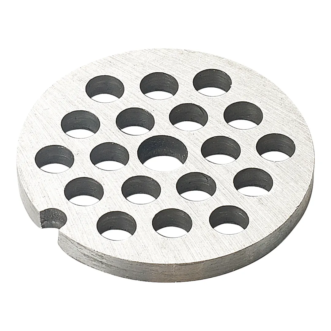 Winco MG-10516 #10 5/16" Iron Meat Grinder Plate for MG-10, 8mm Precision Attachment