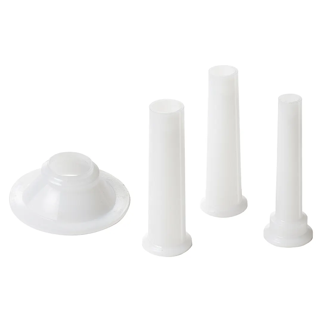 Winco MG-10SSK Replacement Sausage Stuffing Kit – 1 Flange, 3 Tubes & Plates, #10 Hub, for MG-10 Meat Grinder