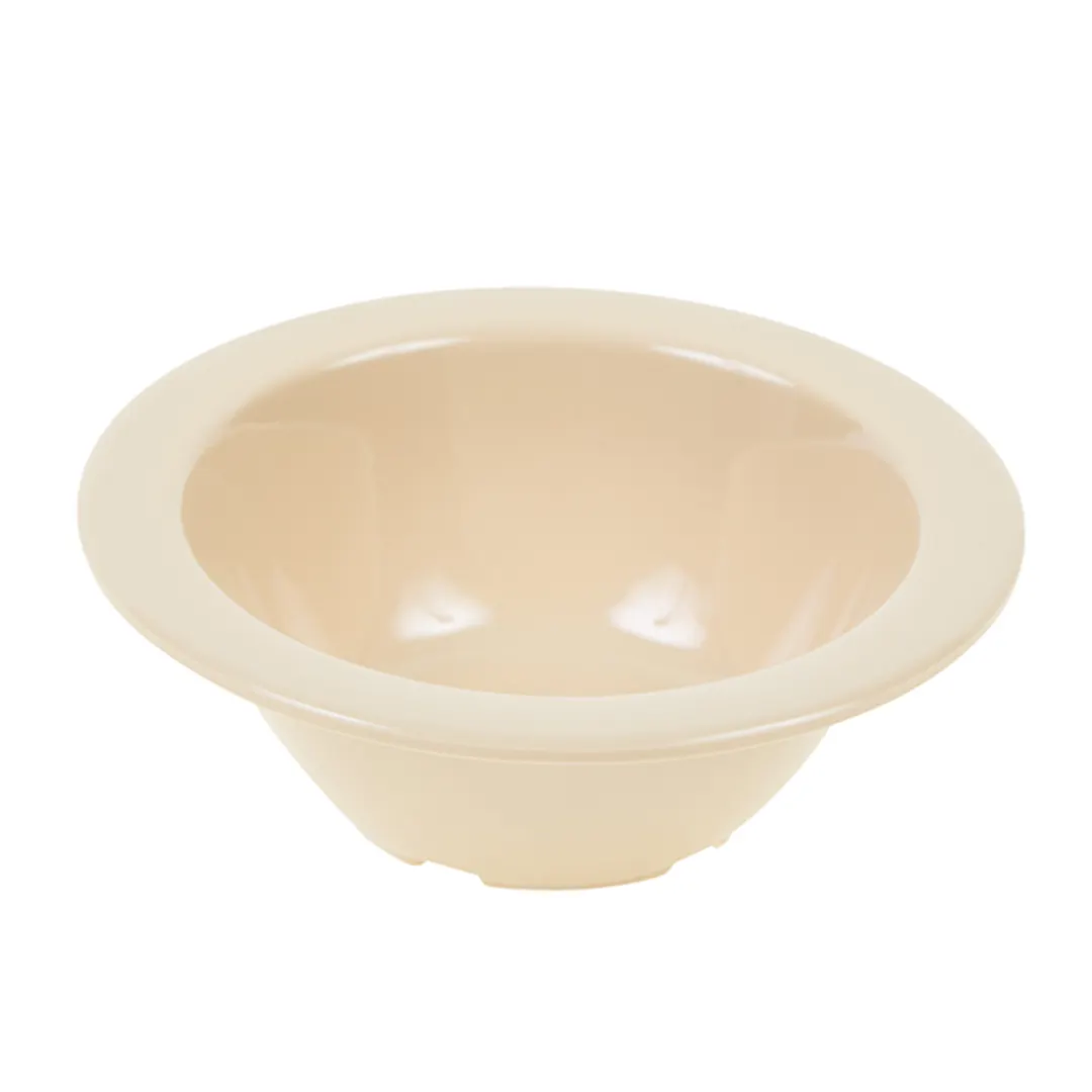 Winco MMB-5 Round Fruit Bowl, 5 oz, 4-3/4" Dia, Tan Melamine, Dishwasher Safe - 1 Dozen