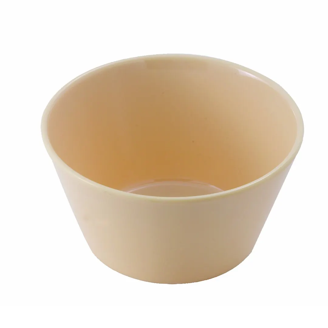Winco MMB-8 Bouillon Cup, 8 oz (3-7/8" dia.) round melamine, tan, dishwasher safe - 1 Dozen