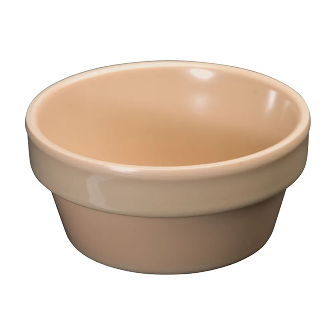 Winco MMSC-4 4 oz Tan Melamine Sauce Cup, 3-1/4" Dia, Heat-Resist 212°F, Dishwasher Safe - 1 Dozen