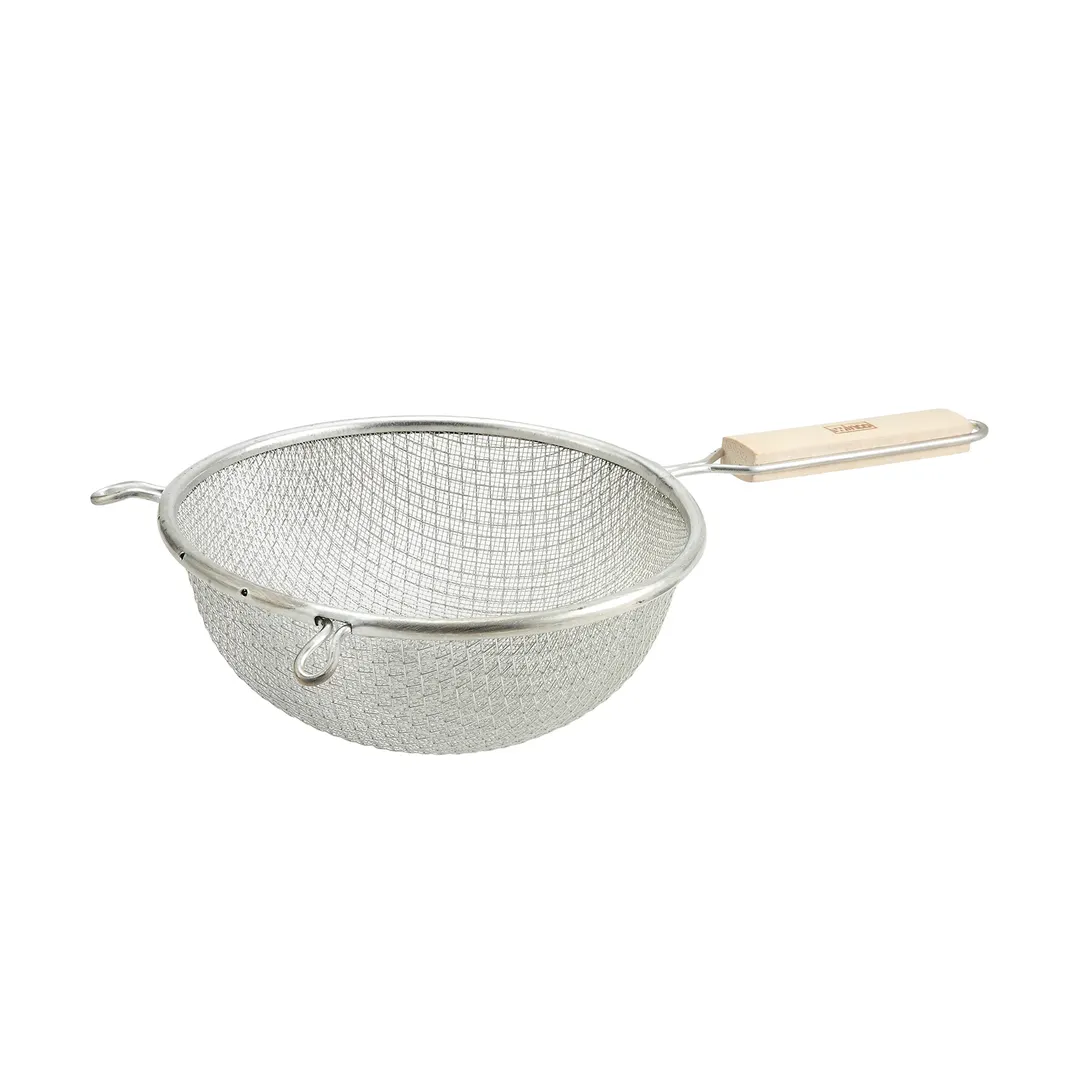 Winco MST-8D 8" Medium Double Mesh Strainer, Round - Stainless Steel