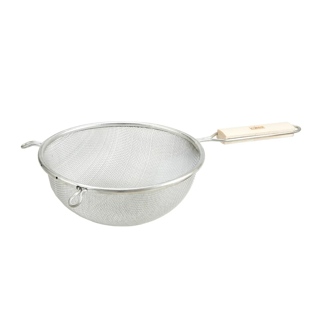 Winco MST-8S 8" Medium Single Mesh Strainer, Round - Stainless Steel