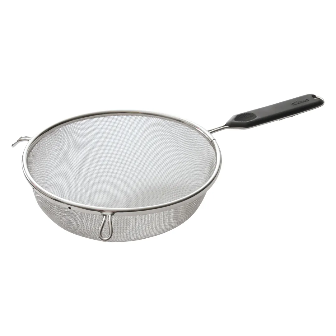 Winco MSTP-8SM 8" Single Medium Mesh Strainer, Stainless Steel w/ Plastic Handle 