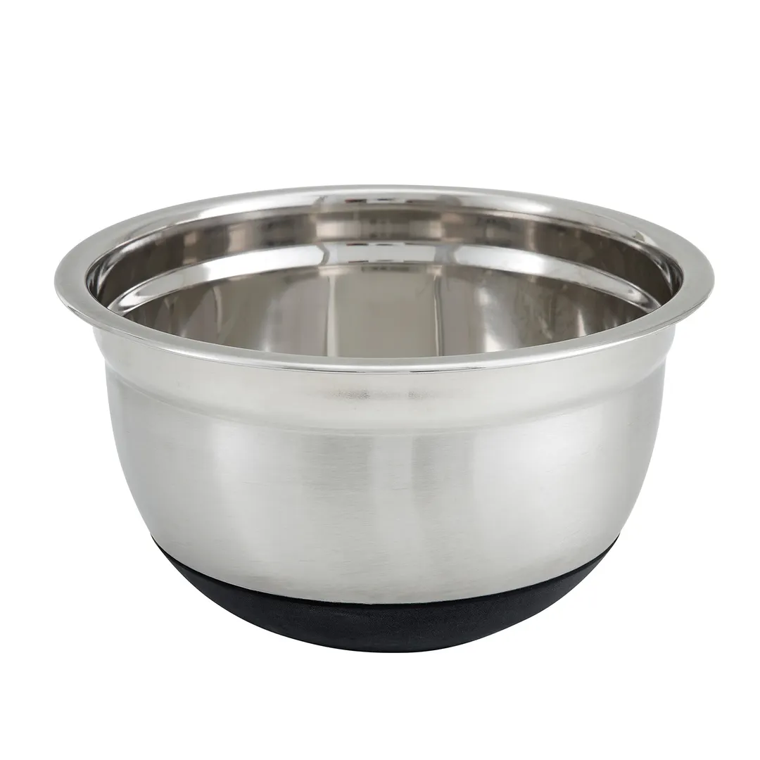 Winco MXRU-500 5 Qt. Heavyweight German Mixing Bowl With Bottom Grip/Non-Slip Base