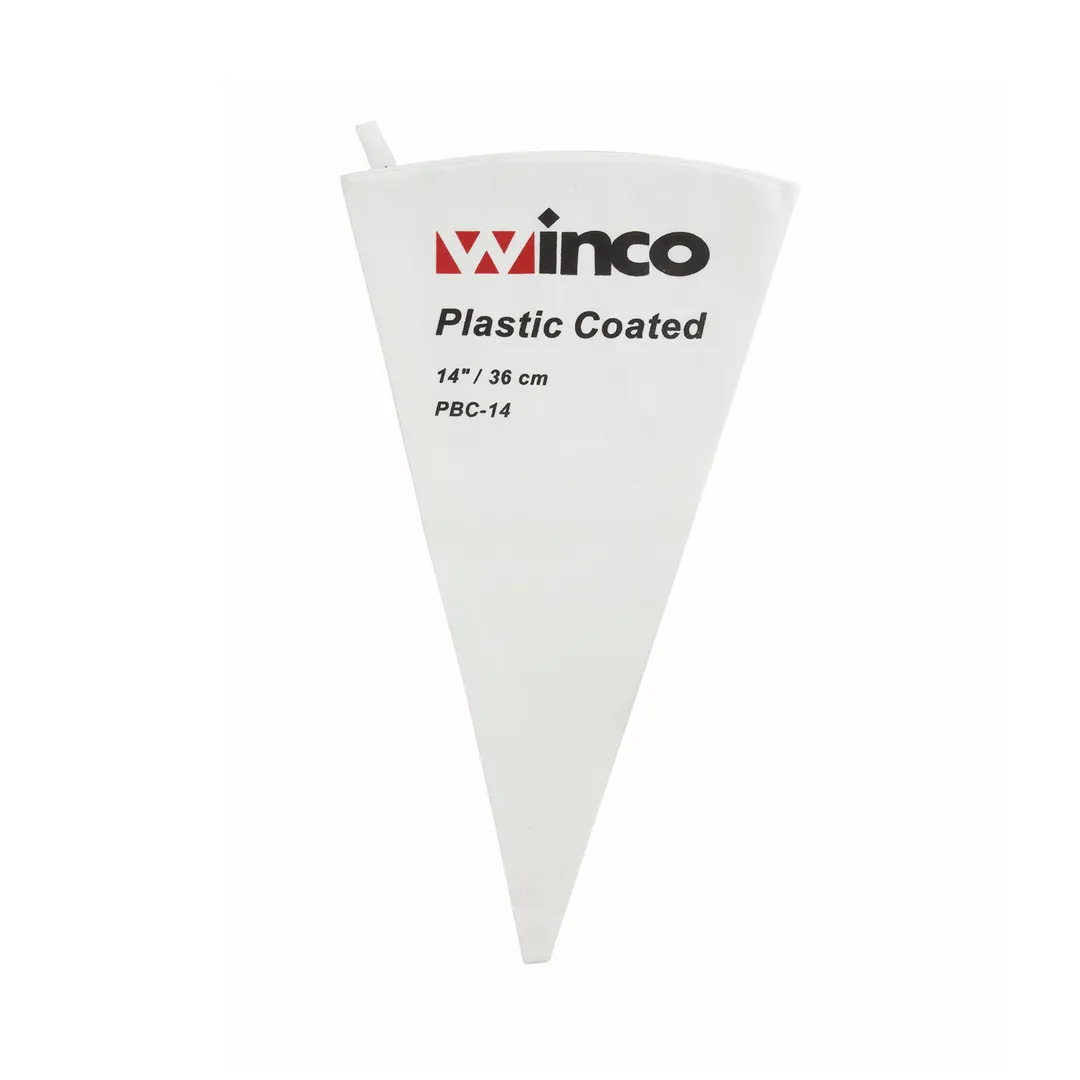 Winco PBC-14 14" Plastic Lined Canvas Pastry Bag - Cotton Outside