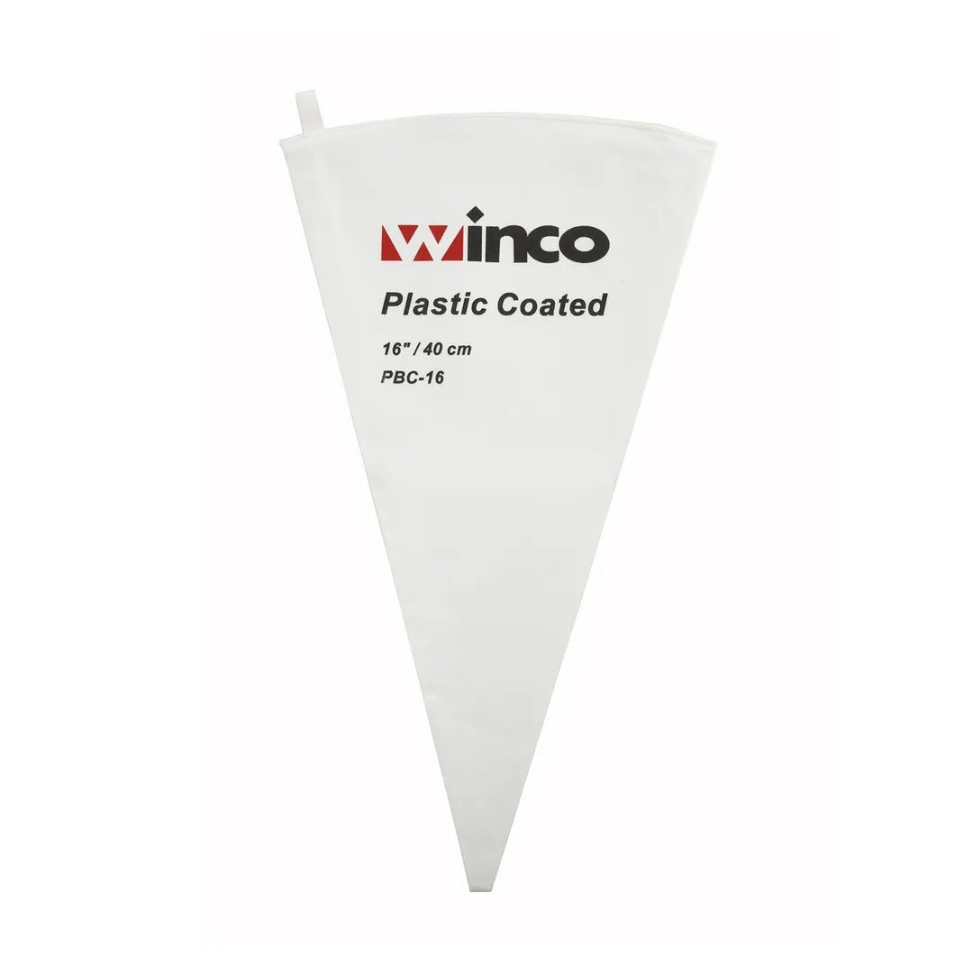 Winco PBC-16 16" Plastic Lined Canvas Pastry Bag - Cotton Outside
