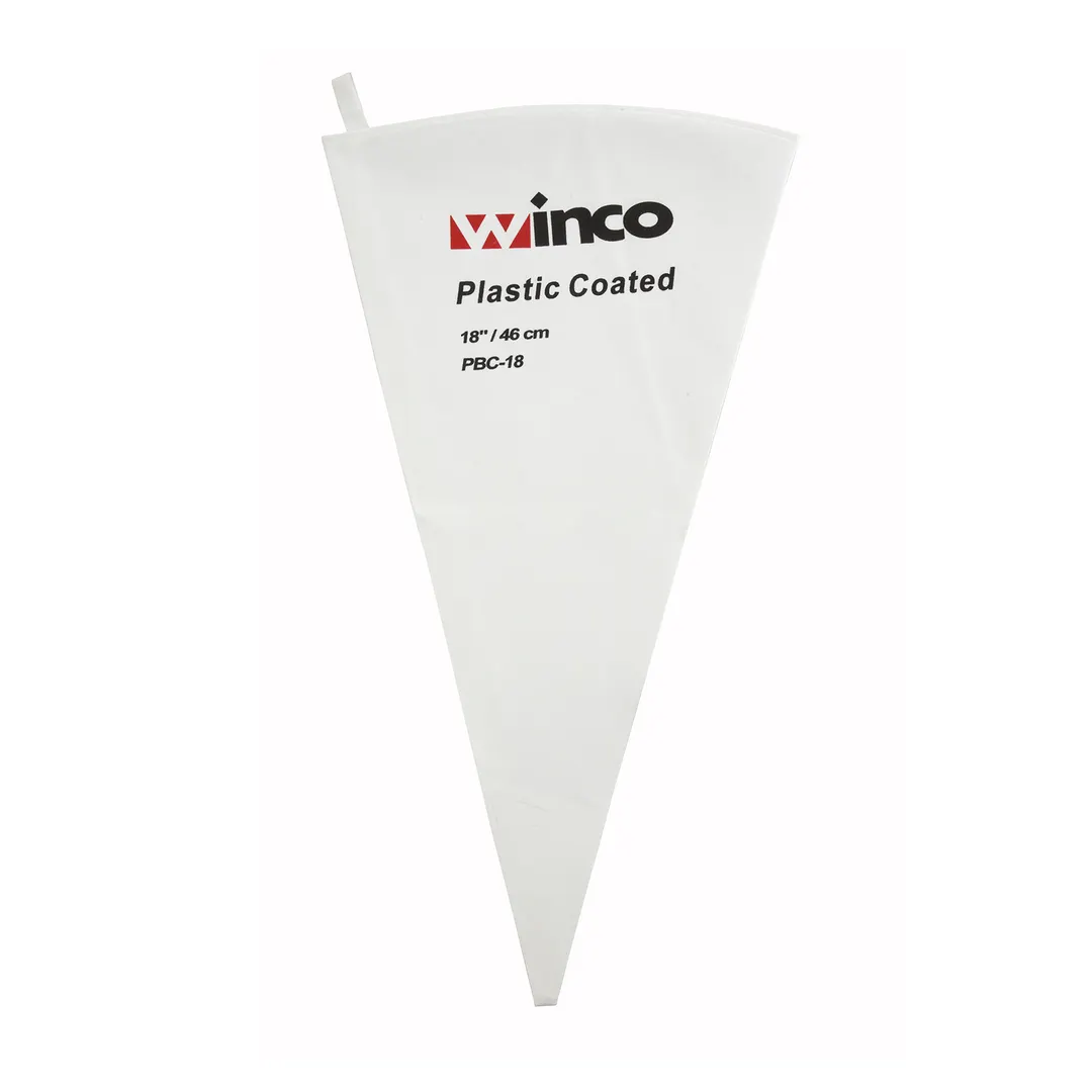 Winco PBC-18 18" Plastic Lined Canvas Pastry Bag - Cotton Outside