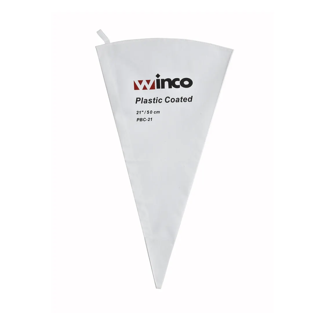 Winco PBC-21 21" Plastic Lined Canvas Pastry Bag - Cotton Outside