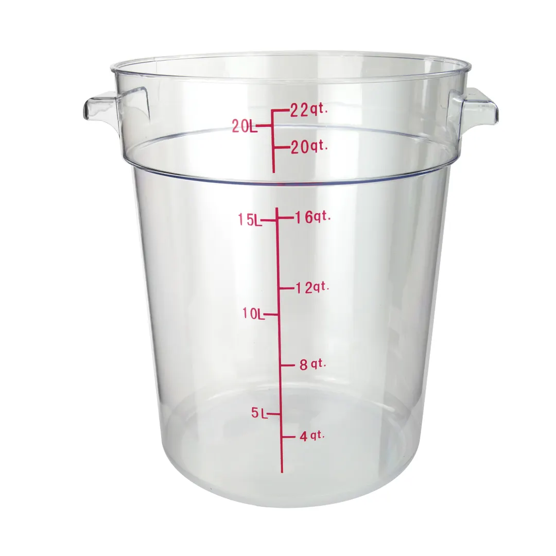 Winco PCRC-22, 22 Qt Polycarbonate Food Storage Container, Clear