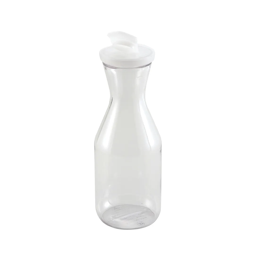 Winco PDT-05 Polycarbonate Decanter With Flip-Top Lid, 0.5 Qt.