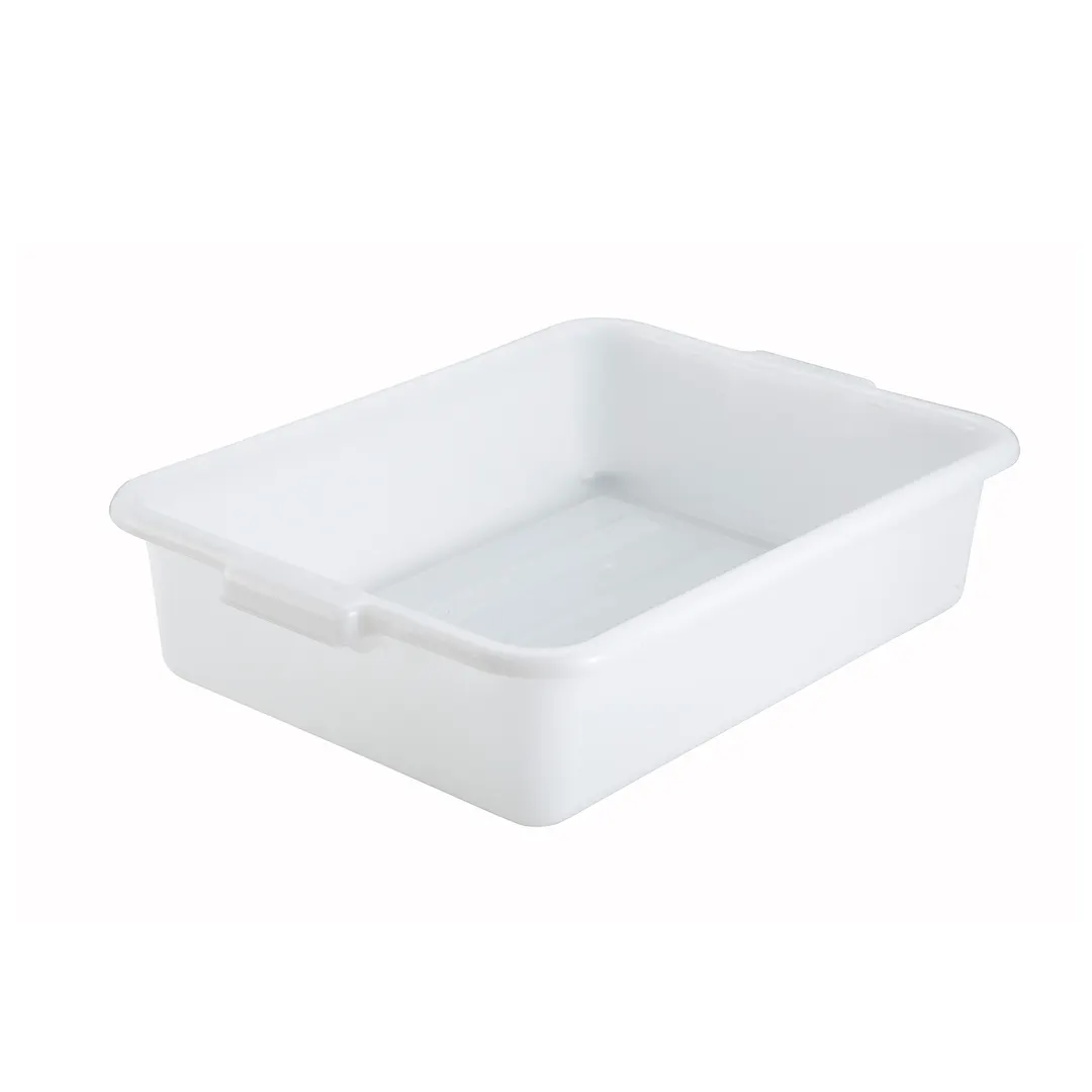 Winco PL-5W White Dish Box, 1-Compartment, Polypropylene