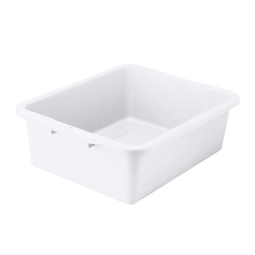 Winco PLW-7W White Dish Box, 1-Compartment, Freezer Safe