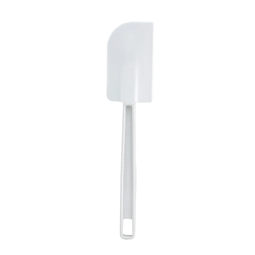 Winco PSC-10 10" White Plastic Scraper, Flat Blade, Withstands Temperatures Up To 120°F