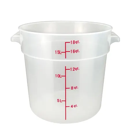 Winco PTRC-18 18 Qt. Round Translucent Food Storage Container