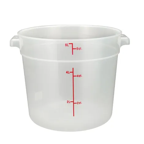 Winco PTRC-6 Round 6 Qt. Translucent Food Storage Container