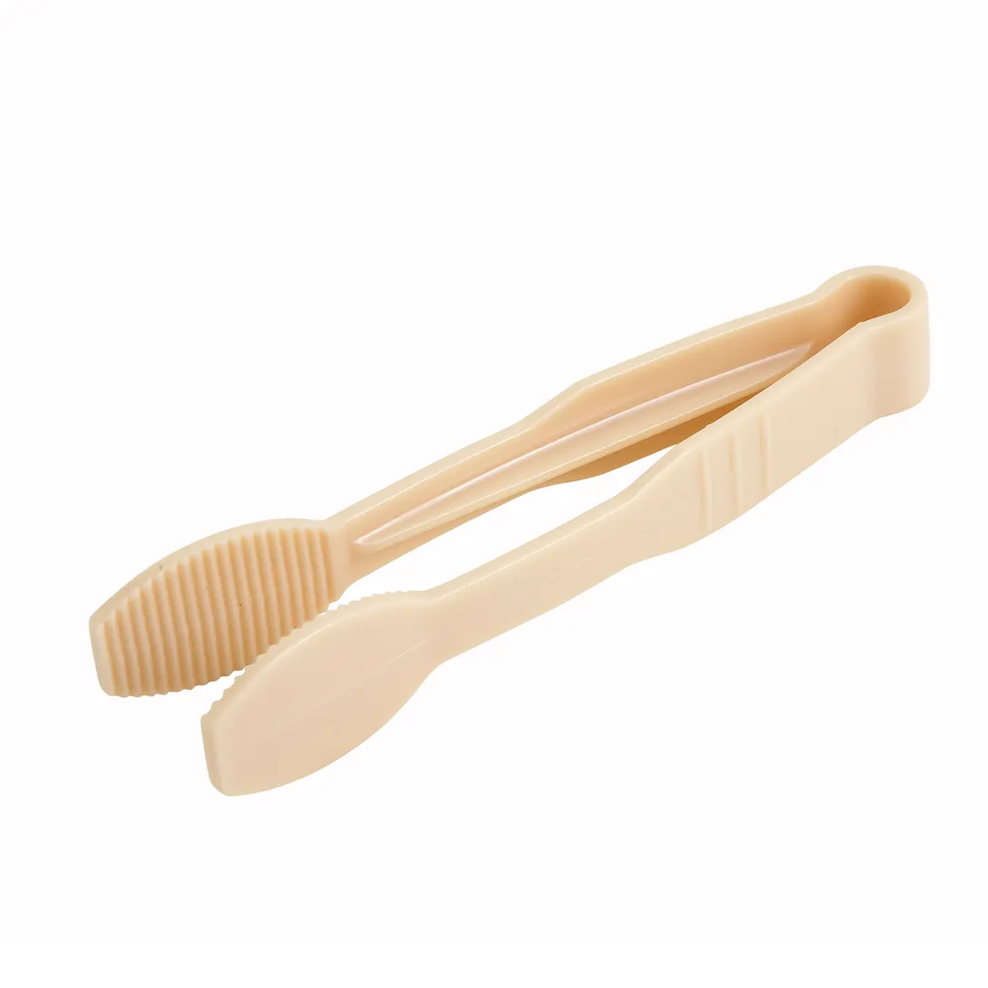 Winco PUTF-6B Tongs, 6", Flat Grip Surface, Polycarbonate, Beige, NSF