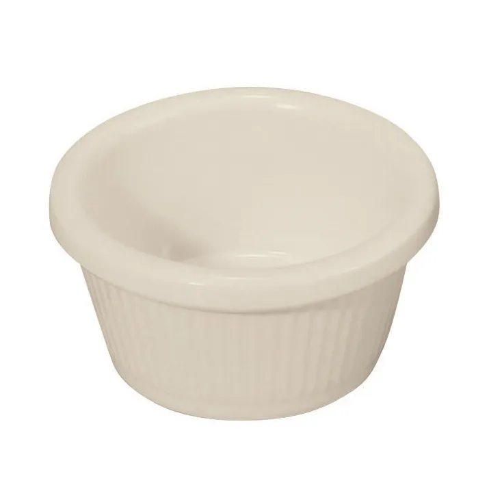 Winco RFM-2B 2‑oz Bone Melamine Ramekin, 212°F Heat‑Resist, Dishwasher‑Safe, NSF Certified - 1 Dozen