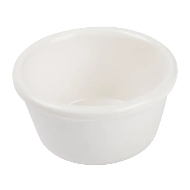 Winco RP-1W - 1.5 oz White Melamine Ramekin, Heat-Resistant 212°F, Dishwasher-Safe - 1 Dozen