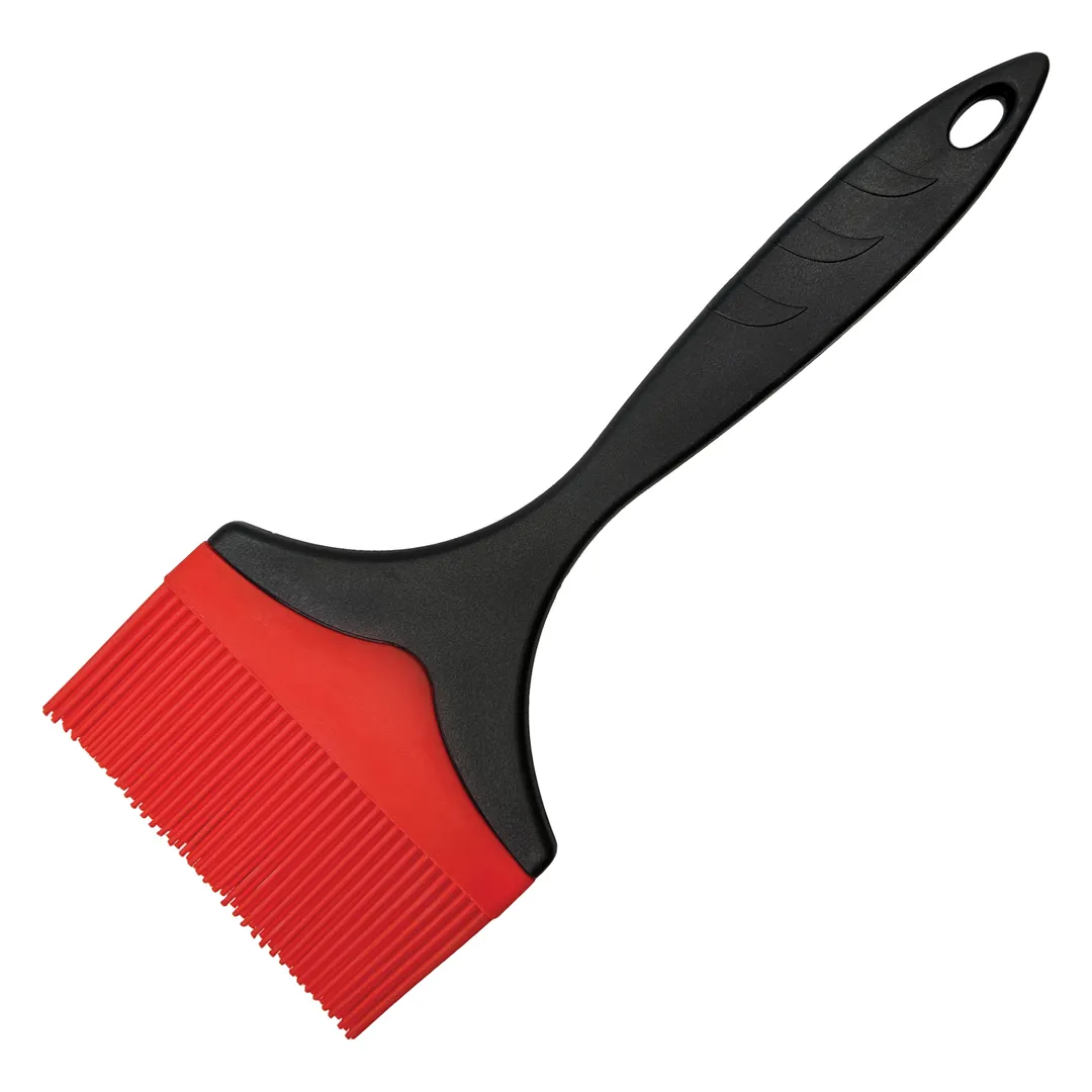 Winco SB-04P Red Silicone Brush, 4"W, Black Handle