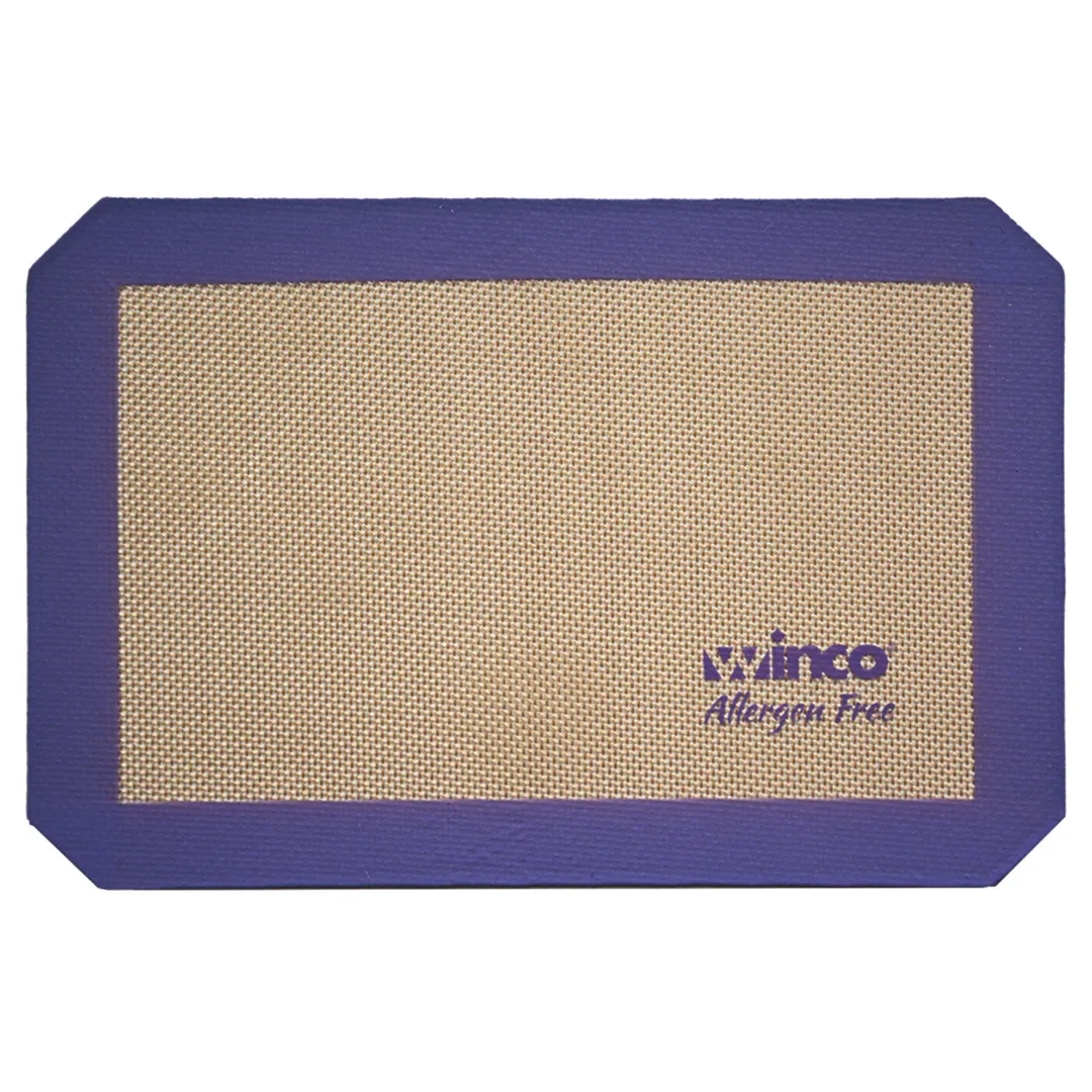 Winco SBS-11PP Purple Silicone Baking Mat, 8-1/4" X 11-3/4", 1/4 Size, Allergen Free