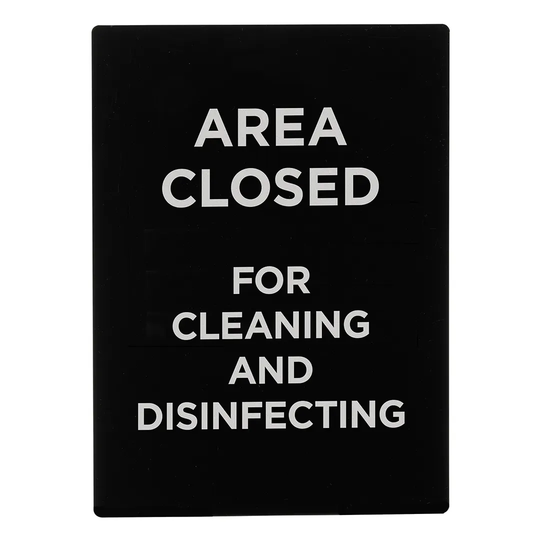 Winco SGN-807 Area Closed for Cleaning and Disinfecting Stanchion Frame Sign