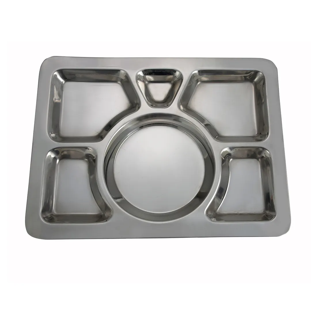 Winco SMT-1 Mess Tray, (6) Compartments, 15-1/2" X 11-1/2", Style A, Rectangular