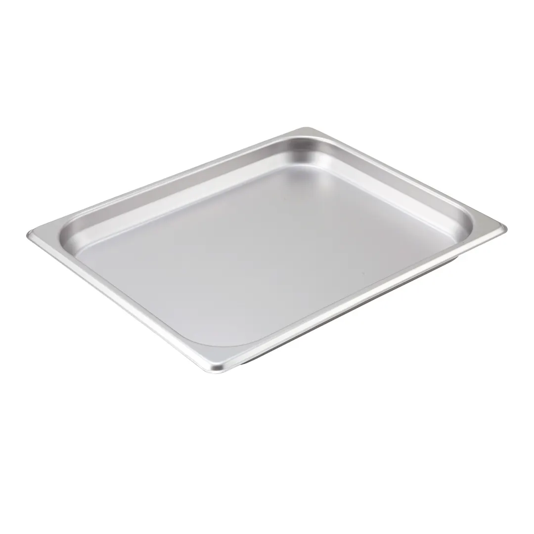 Winco SPH1 1 1/4" Deep 1/2 Size Standard Weight Stainless Steel Steam Table Pan 
