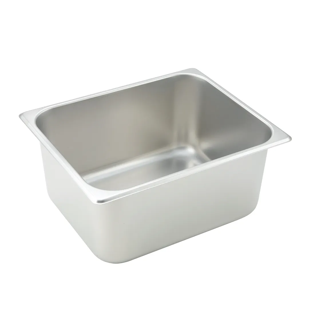 Winco SPH6 6" Deep Half Size Standard Weight Stainless Steel Steam Table / Hotel Pan 